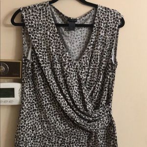 Gray/Tan, White and a black top